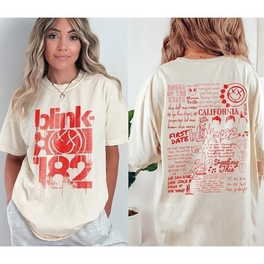 Blink 182 The World Tour 2 Sided Tshirt